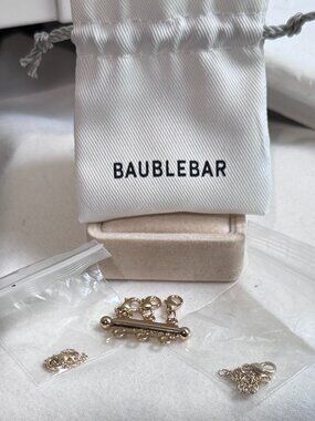 ✨ BaubleBar Magic Maker Necklace Layering Set 💎 Gold Extenders & Clasp NWT 🎁